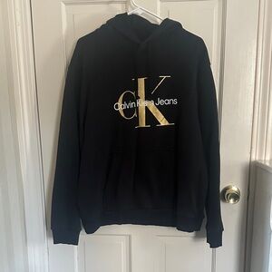 Calvin Klein Black Hoodie Sweatshirt Men’s (Large)
